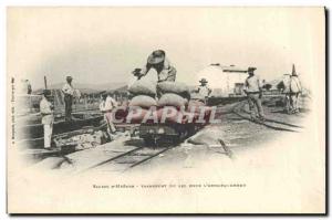 Postcard Folklore Old Salt Marshes Salins D & # 39Hyeres salt Transport for &...