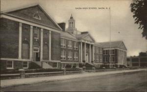 Salem NJ High School Old b&w Postcard