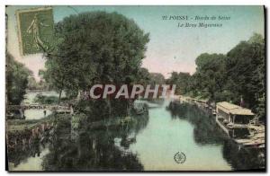 Old Postcard Poissy Bords de Seine Le Bras Migneaux