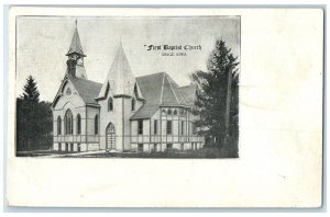 c1910's View Of First Baptist Church Bell Tower Osage Iowa IA Antique Postcard