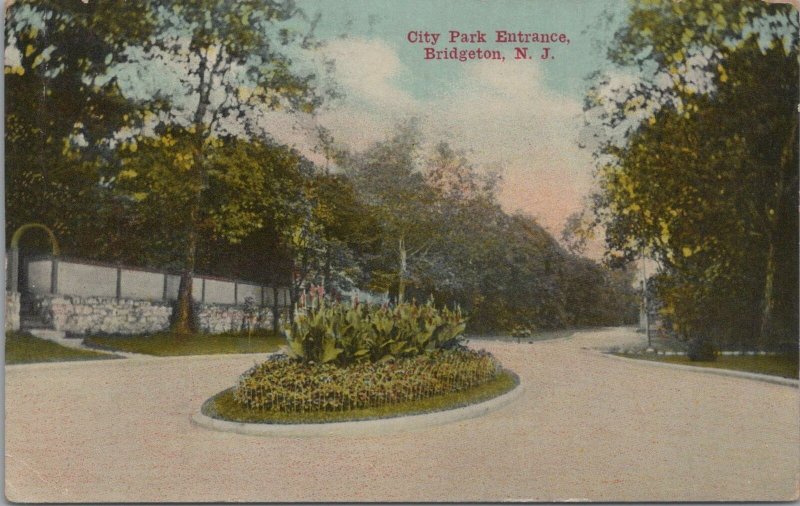 Postcard City Park Entrance Bridgeton NJ