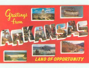 Unused Pre-1980 BIG LARGE LETTERS state of Arkansas AR Q2865