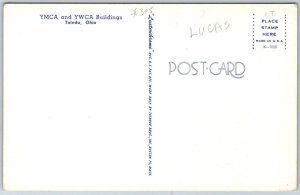 Toledo Ohio 1950s Postcard YMCA and YWCA Buildings