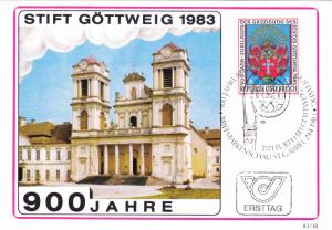 Austria Maximum Card 1983 FDP SC #1239 Gottweig Monastery 900th  Maxicard 83/10.