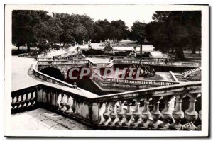 Old Postcard Nimes Gard Fountain Garden