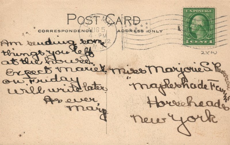 CAPE MAY NJ PORCH VIEW ANTIQUE POSTCARD