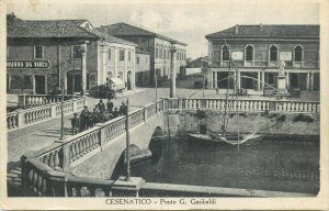 Italia CESENATICO ponte G. Garibaldi early postcard