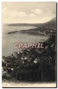 Old Postcard Menton and Garavan