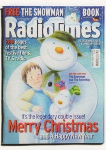 Raymond Briggs The Snowman Book Radio Times BBC Xmas Postcard