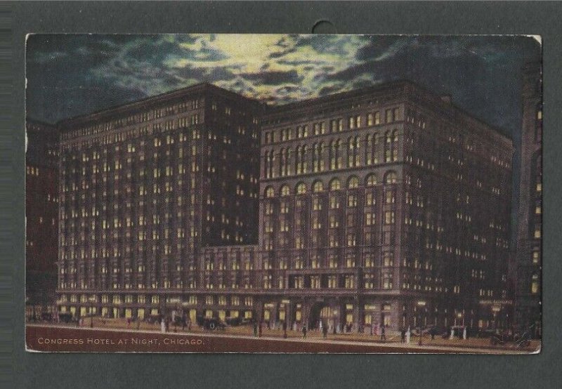 1914 Post Card Chicago IL Congress Hotel