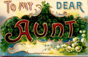 Name Card To My Dear Aunt 1909