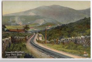Caernarvonshire; Snowdon Mountain From Train Road, Llanberis PPC 1908 PMK