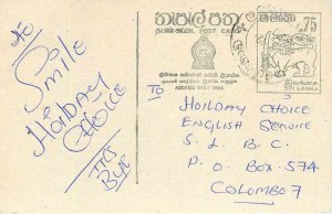 Entier Postal Stationery Postal Sri Lanka Ceylon Lion