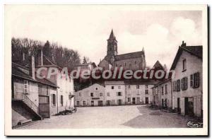 Old Postcard Chateauneuf Square And Church