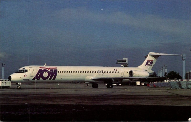 Airplanes AOM French Airlines McDonnell Douglas MD-83 At Orly Airport Paris F...