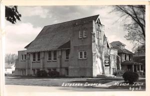 B10/ Nevada Iowa Ia Real Photo RPPC Postcard c40s Lutheran Church 1