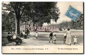 Old Postcard Paris L & # 39Avenue Bois De Boulogne