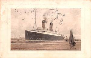 Cunard RMS Franconia White Star Line Cunard Ship 1911 Missing Stamp 