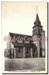 Postcard Old Church in Neuilly sur Marne