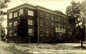 RPPC New Madison Hospital South Dakota Real Photo Postcard Crescent