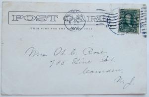 VINTAGE 1906 UNDIVIDED POSTCARD BAKER CITY GREETINGS OREGON MAIN STREET cork