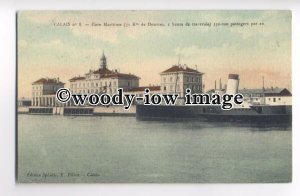 f0494 - Paddle Steamer at Maritime Station , Calais - postcard LL36