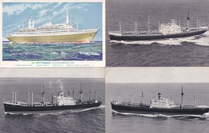 SS Andyk Almdyk Alberlasserdyk Rotterdam 4x Holland America Line Ship Postcard s