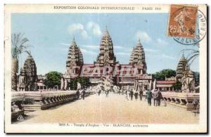 Old Postcard International Colonial Exposition in Paris in 1931 Temple of Wat...