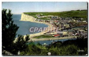 Old Postcard Mers Les Bains Somme General view taken from Treport