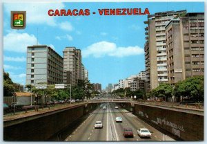 Postcard - The Modern City and Its Super Highways - Caracas, Venezuela 