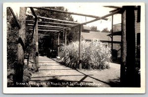 RPPC Vintage California  Postcard - Piner's Hot Springs Front Garden