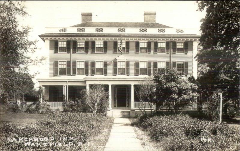 Wakefield RI Larchwood Inn 14K Real Photo Postcard