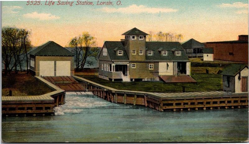 Life Saving Station, Loraine Ohio Vintage Postcard M12 