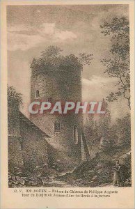 Postcard Rouen Ancient Ruins of Castle Philip Augustus Tower Dungeon or Joan ...
