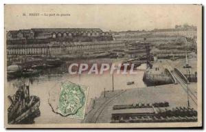 Old Postcard The Port of Brest Warships