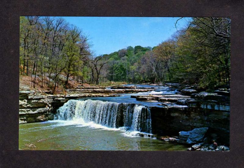 IN Owen County Lower Falls Cataract Park State Park Indiana Postcard Waterfalls