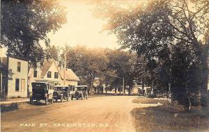 Harrington ME Main Street Post Office Storefronts RPPC Postcard