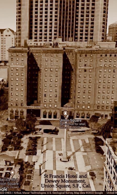 San Francisco - Union Square: Dewey Monument and St. Franc…