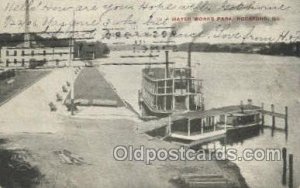 Water Works Park Ferry Boat, Ferries, Ship Rockford, Illinois, USA 1906 posta...