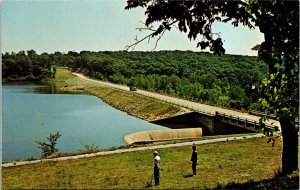 Scenic View Car Traveling Geode State Park Dam Forestry PPL Postcard Unused UNP 