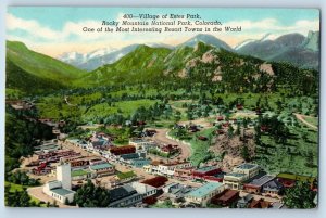 1951 Estes Park Colorado Postcard Village Rocky Mountain National Park Resort