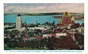 Canada Quebec View Upper Town Overlooking The St. Lawrence Postcard 02.96