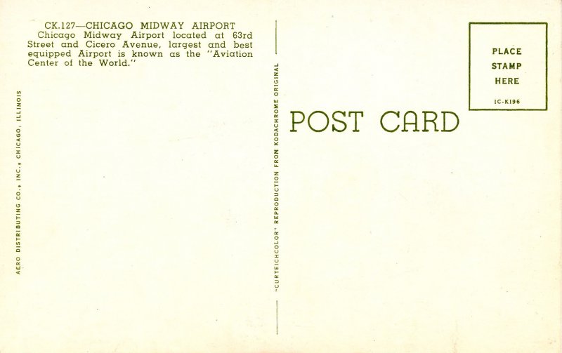 IL - Chicago. Chicago Midway Airport, 1951