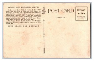 Postcard CO Ancient Cliff Dwellings Manitou Colorado Vintage Standard View Card 