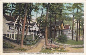 Douglas and Israel Cottages Camp Grounds Alton Bay New Hampshire 1942 Curteich