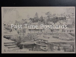 c1920's - The Harbour, St. Mawes - from a pencil sketch