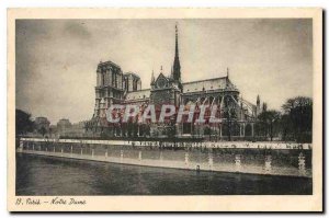 Old Postcard Paris Notre Dame