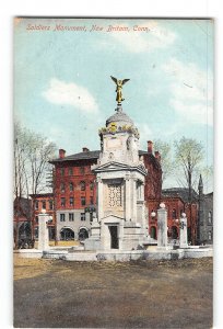 New Britain Connecticut CT Postcard 1907-1915 Soldiers Monument