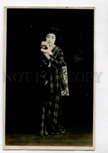 400932 JAPAN Geisha girl RPPC shipping post Kobe London CANADA