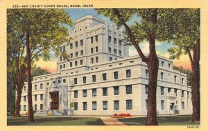 BOISE, ID Idaho  ADA COUNTY COURT HOUSE Courthouse  c1940's Curteich Postcard